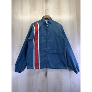 Vintage 1970-80s Topp Master Mens Blue Racing Jacket Size M-7562